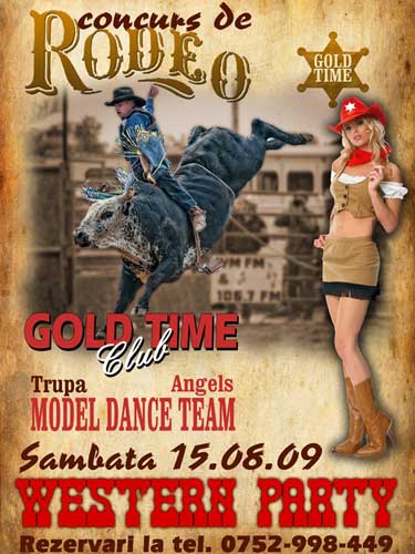 PARTY – GOLD TIME CLUB - Western Party - sambata,15 august