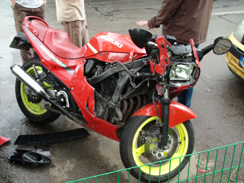 Foto: accident motociclist strada Iuliu Maniu, Baia Mare (c) eMaramures.ro