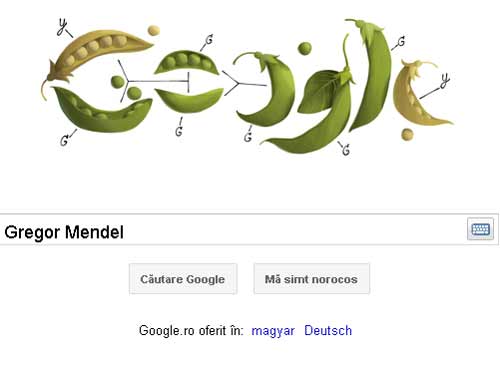 Gregor Mendel, sarbatorit de Google